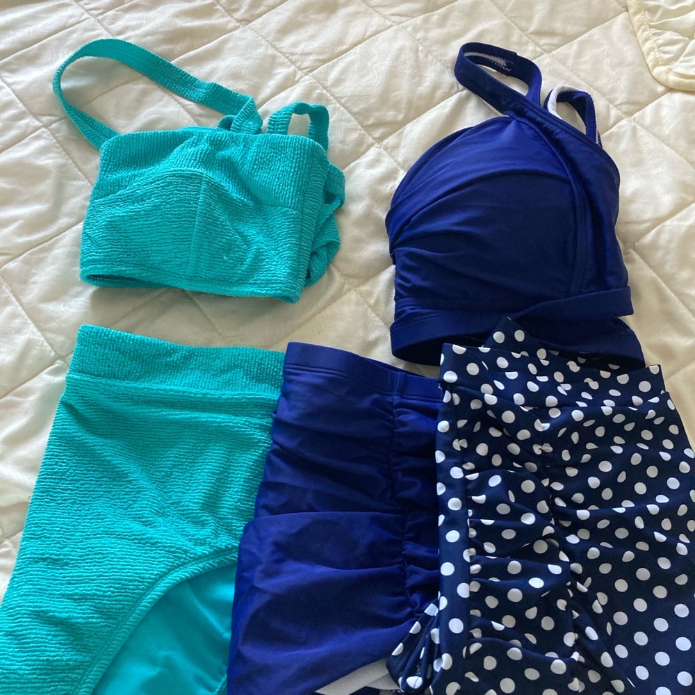 Two 2-piece bathing suits. Size 2XL and XL